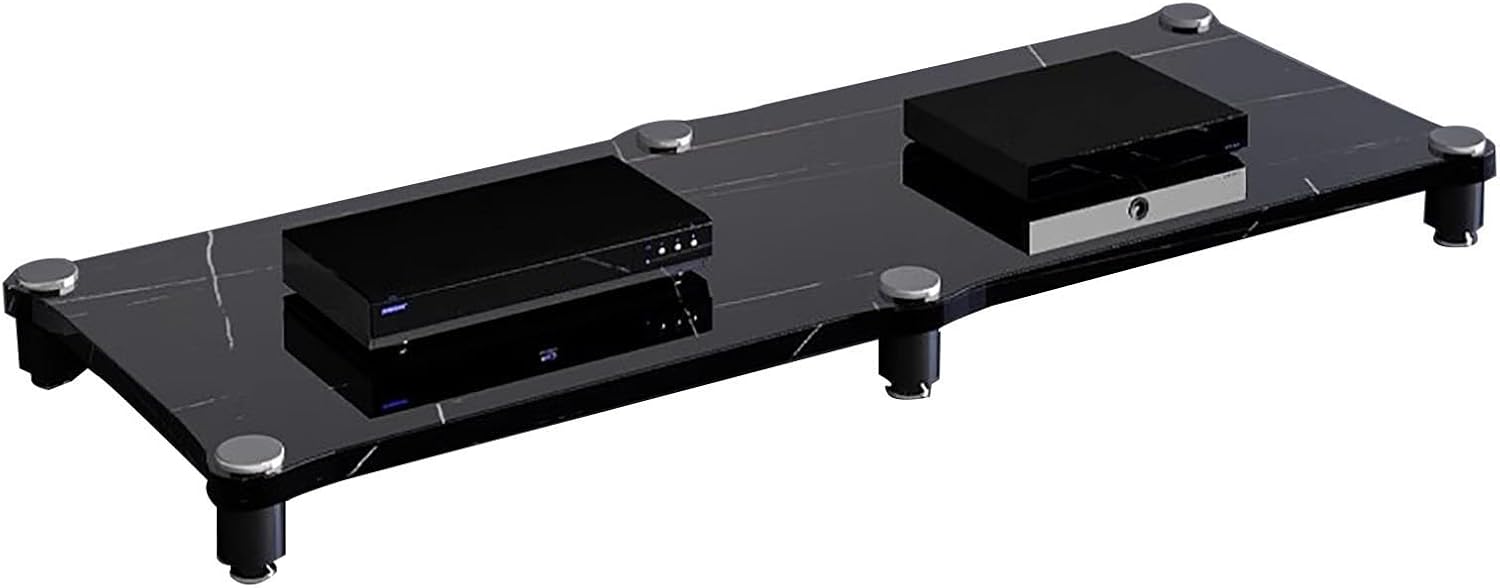 Storage Vintage Stereo Receiver Audio Cabinet, Home Theater Av Component Stand Floor Standing, Console Stereo Rack Stands, Stereo Unit Shelves(H 10cm (4'))