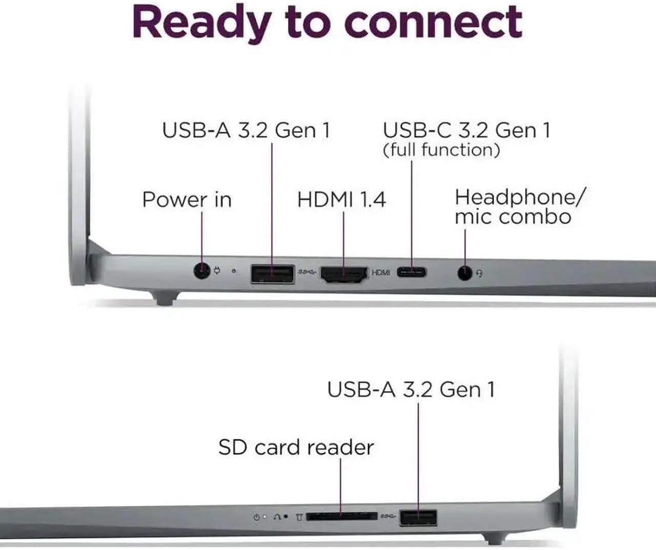 Lenovo IdeaPad Slim 3i 15.6' Full HD Laptop | Intel Core i3-N305 | Intel UHD Graphics| Copilot | Webcam| Grey | 8GB RAM | 128GB SSD |Windows 11 S |Bundle with USB 3.0 Hub