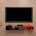 Wall Shelf Wall mounted TV Shelf Decorative Wall Display Floating Shelf TV Stand TV Console Audio-visual Equipment Shelves Set-top box WiFi Router CD DVD Media Storage Shelf Home Entertainment Center
