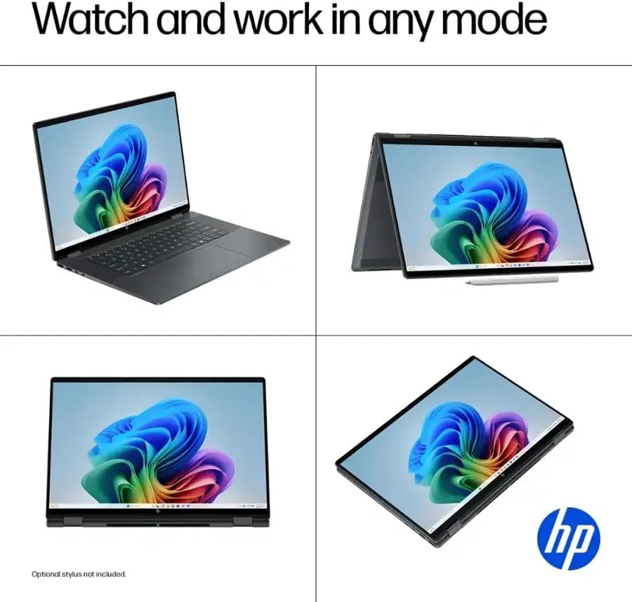 HP OmniBook X Flip 2in1 16' 3K 120Hz OLED Touchscreen Notebook Laptop, Intel Core Ultra 9 288V, 32GB RAM 1TB SSD - 2880 x 1800 3K Display, Windows 11 Pro