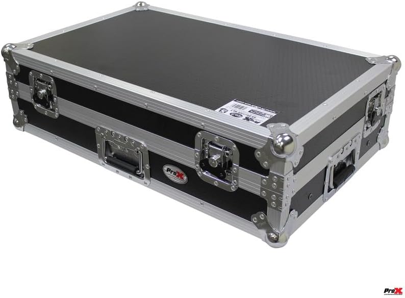 ProX XS-DDJ1000W for Pioneer DJ DDJ-1000 SRT & DDJ1000SRT Flight Travel Hard Road Gig Ready Case w/ 1U Rack Space & Low Profile Penn-Elcom Wheels