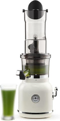 'Slow Masticating Juicer, 180W Cold Press Juicer with Wide Groove, High Juice Yield, Easy to Clean for Vegetables & Fruits, White