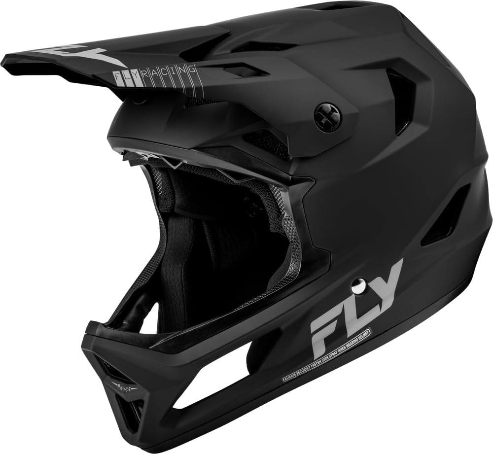 Fly Racing Rayce Full-Face Mountain Bike/BMX Helmet – ASTM F1952 DH Certified, CPSC 1203, CE EN1078, Poly-Alloy Shell, TFV Ventilation, Removable Liner
