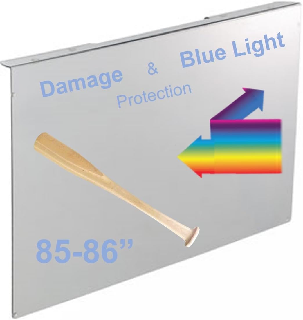 VizoBlueX 85-86 inch Blue Light and Damage TV Screen Protector. Protection Shield & Anti-Blue Light Filter Blocking UV for LCD LED 4K OLED QLED (75.2 x 43.1 inch)