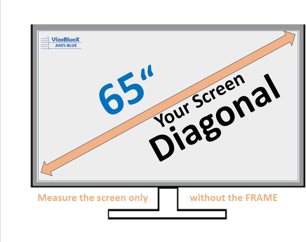 VizoBlueX 65 inch Blue Light and Damage TV Screen Protector. Protection Shield & Anti-Blue Light Filter Blocking UV for LCD LED 4K OLED QLED (57.3 x 32.9 inch)