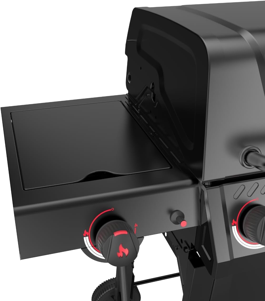 Feasto Propane Gas Grill, 36,000 BTU Outdoor Patio BBQ, Porcelain-Enameled Cookbox & Porcelain-Enameled Cast-Iron Grates, 559 Sq. In., Black (Black, 4) (Black2)