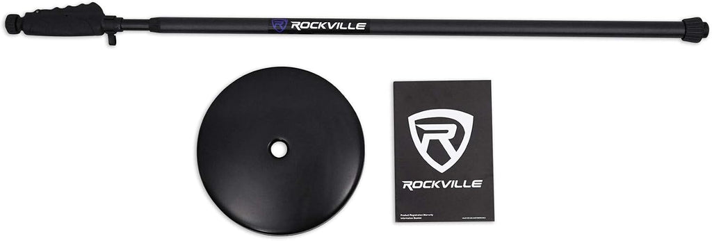 Rockville Microphone Bundle: ISOBOX Sound Isolation Box with Mic Stand & Pop Filter, RVMIC4 v2 Round-Base Pro Mic Stand with Quick-Release Hand Clutch, 2-items