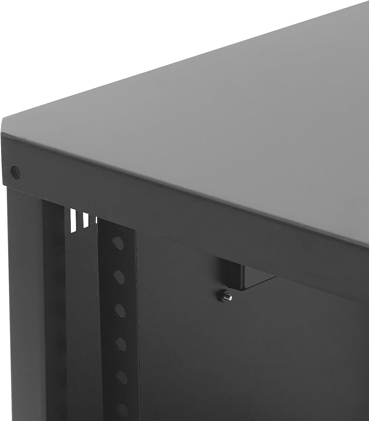 9U Server Rack with Wheels&Leveling Feet, Freestanding Rolling Open Frame IT Network Server Cabinet Rack Shelf for Audio Video Music Recording Computer AV Data & IT Equipment,Black