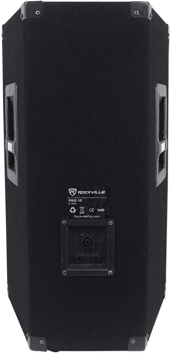 Rockville RSG12 12-Inch 1000 Watt 8-Ohm 3-Way Passive PA Speaker, High-Power Audio, Durable Build, Wide Dispersion, for DJs and Live Events