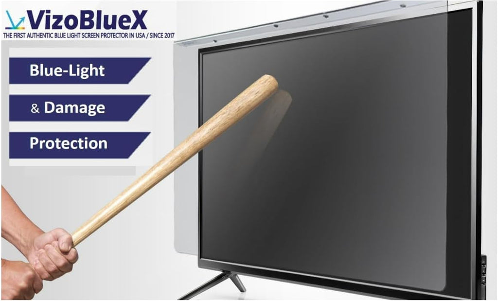 VizoBlueX 85-86 inch Blue Light and Damage TV Screen Protector. Protection Shield & Anti-Blue Light Filter Blocking UV for LCD LED 4K OLED QLED (75.2 x 43.1 inch)