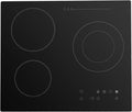 3 Burners Electric Cooktop 24 Inch Countertop & Built-in Electric Stove Top 110V 2600W Ceramic Cooktop Portable with Child Safety Lock & LCD Control Panel, 9 Heating Level (No Plug)