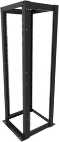 NavePoint 42U 23-inch Width 4-Post Frame Rack - Open Frame Rack with Cage Nut for 19 Inch Equipments, Server Rack 881 lbs Weight Capacity, Floor Mount, RU Markings