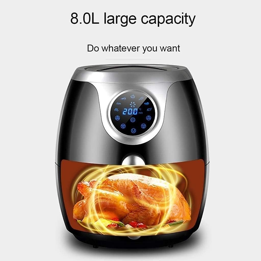 Air Fryer Oven, Airfryer Toaster Oven, Healthy Oil-Free Hot Air Fryer, 1800W Toaster Oven Air Fryer Combo, LED Touch Screen, Black