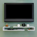 Wall Shelf Wall mounted TV Shelf Decorative Wall Display Floating Shelf TV Stand TV Console Audio-visual Equipment Shelves Set-top box WiFi Router CD DVD Media Storage Shelf Home Entertainment Center
