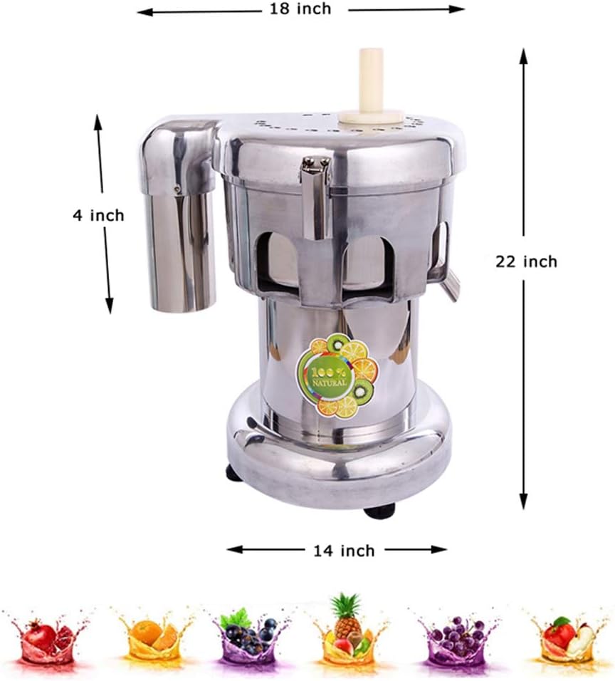 TECHTONGDA Commercial Juice Extractor Stainless Steel Juicer Extractor Fruit and Vegetable Juice Maker Squeezer 110V Heavy Duty Centrifugal Juicer Machine Extract 11-22lb per Minute Juice Amount
