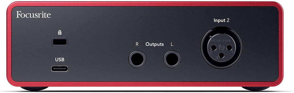 Audiosavings Bundle: Focusrite Scarlett Solo 4th Gen Studio Recording USB Audio Interface Bundle with Rockville RDTS Microphone Stand+RCM SR Studio/Recording Microphone+PRO-M50 SR Headphone (4 Items)