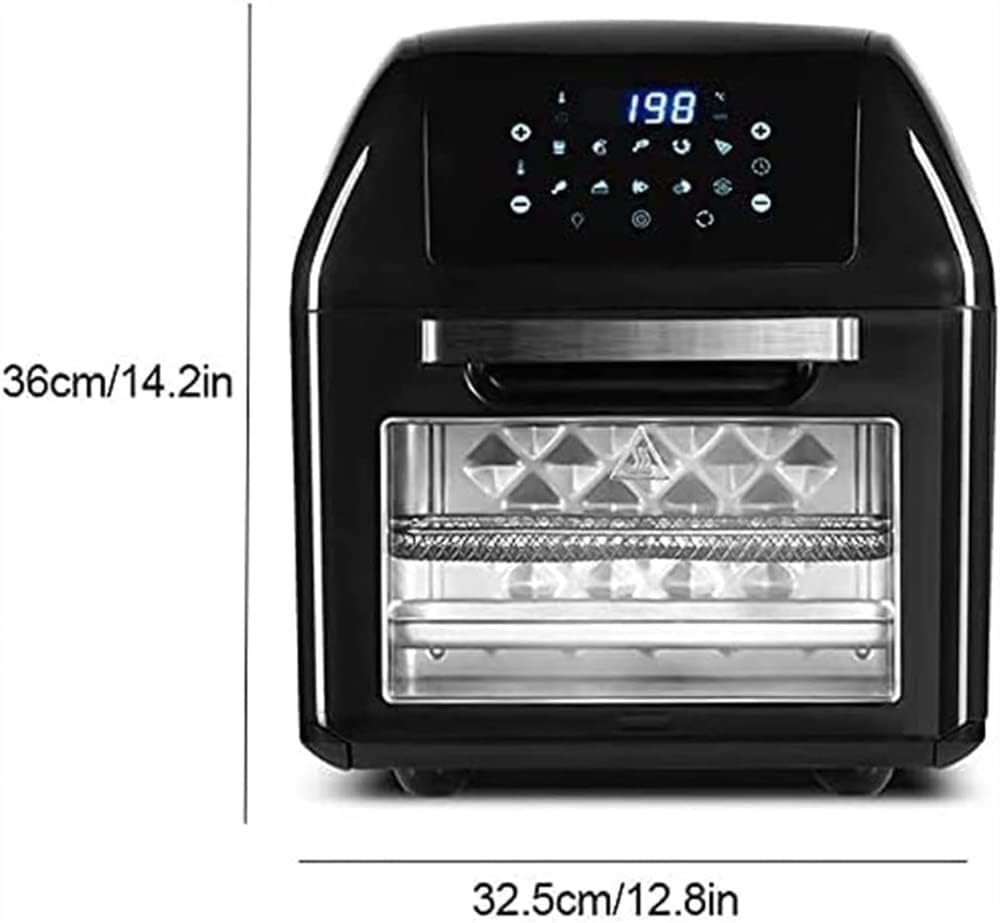 Air Fryer Oven, 12.7QT Air Fryer Toaster Oven, Countertop Convection Oven Combo with One-Touch Cooking 10 Presets, Digital Screen, 1500W, Black