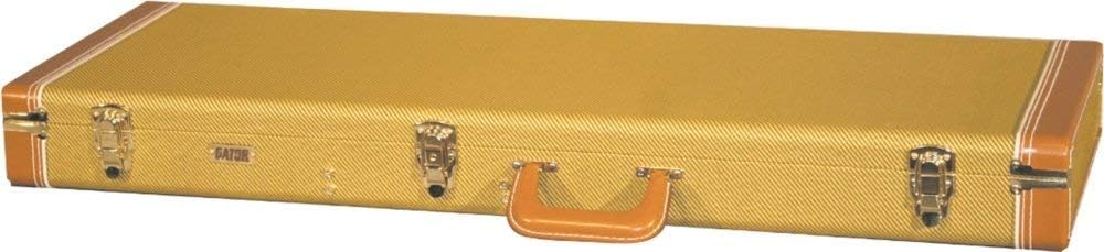 Gator Cases Deluxe Wood Case for Standard Electric Guitars, Fits Fender Stratocaster/Telecaster, Tweed (GW-ELECTRIC-TW)