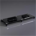 120Cm Long Media Stand Audio/Video Component Cabinet, Home Stereo Racks and Stands, Heavy Duty Upright Modern Audio Equipment Rack, Open-Ended Modular Unit,Black-#1-1 Tier