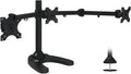 Mount-It! Triple Monitor Stand for 3 Screens up to 24', Height Adjustable Desk Mount with Free Standing or Grommet Base, 22 lbs per Arm, VESA 75x75 100x100 Compatible, Full Motion Monitor Mount MI-789
