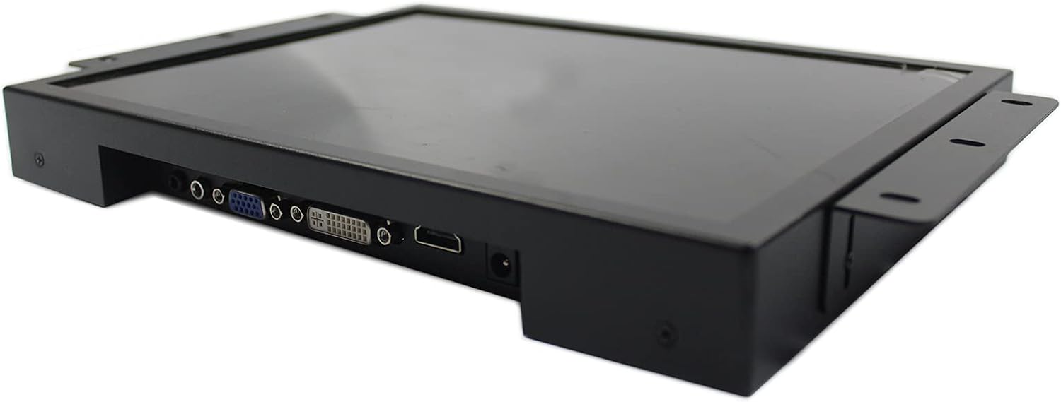 VSDISPLAY Portable Industrial Monitor with Dual Speakers,12.1 inch 800x600 4:3 700nits TFT LCD Touch Screen Monitor VS121ZJ01,Metal Shell, DVI VGA Ports