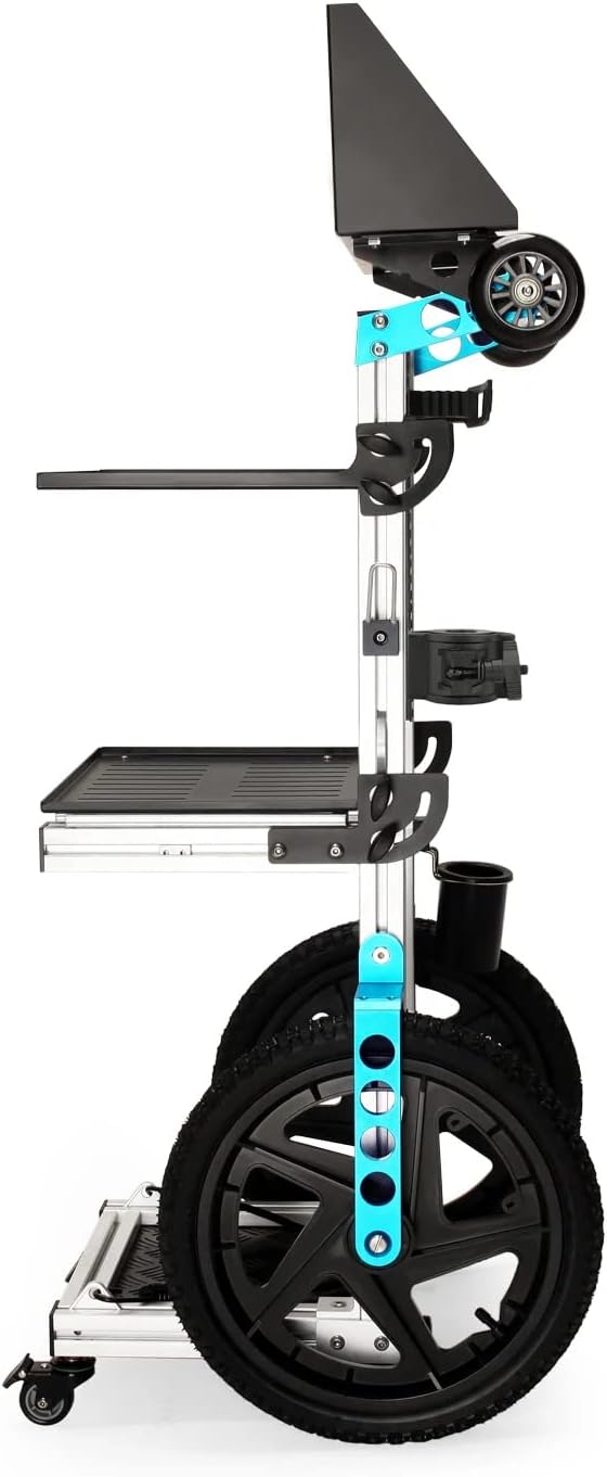 PROAIM Soundchief Vertical Channel Cart for Sound/Video Recording & Production w Rack Mount. Up/down Shelf Adjustment, Reliable Foot Brakes, Collapsible. Payload up to 30kg / 66lb. (CT-SDCF-CV4)