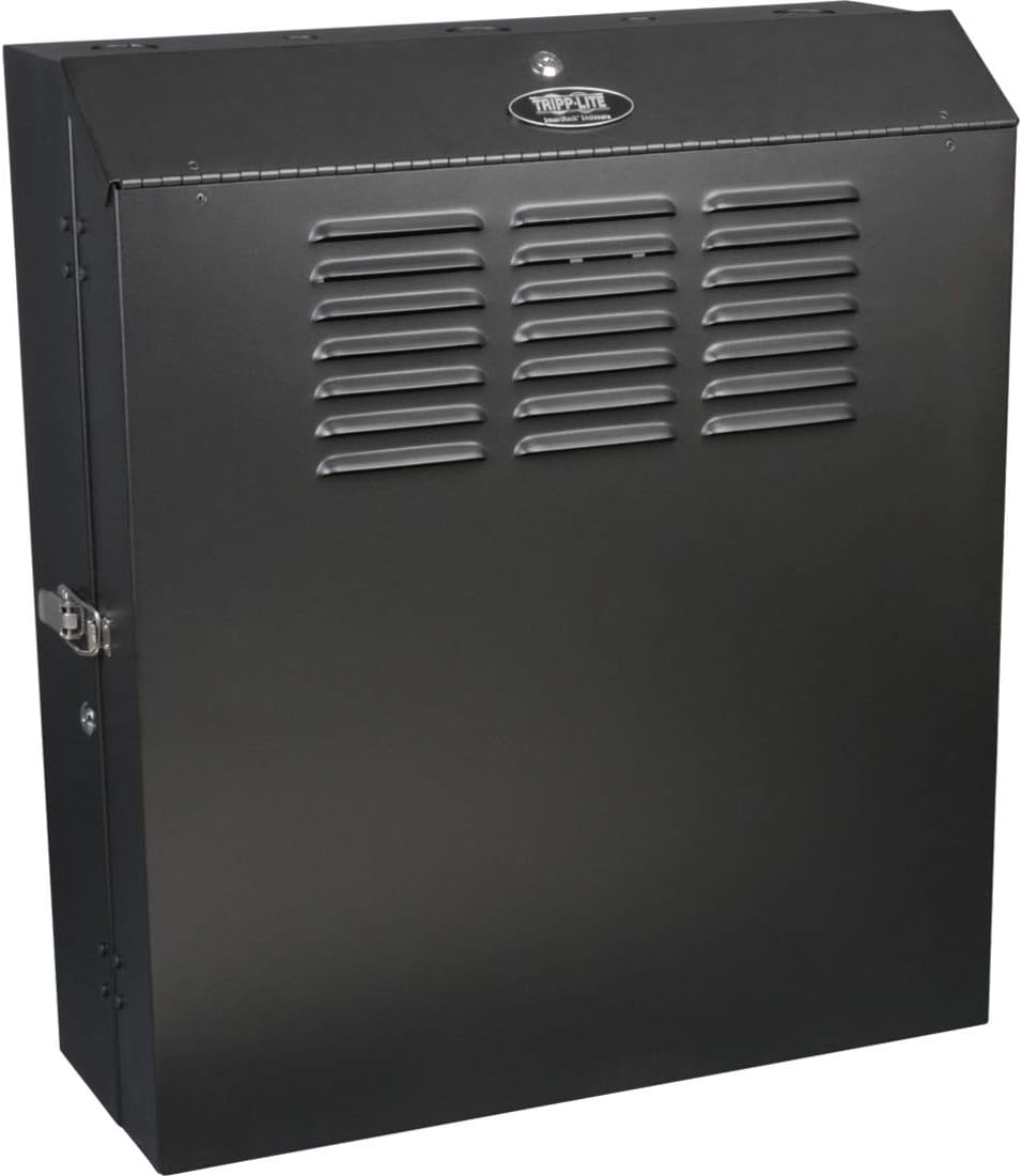 Tripp Lite 5U Vertical Wall Mount Rack Enclosure Cabinet, Low Profile, Switch-Depth, 20' Deep, Black (SRWF5U)