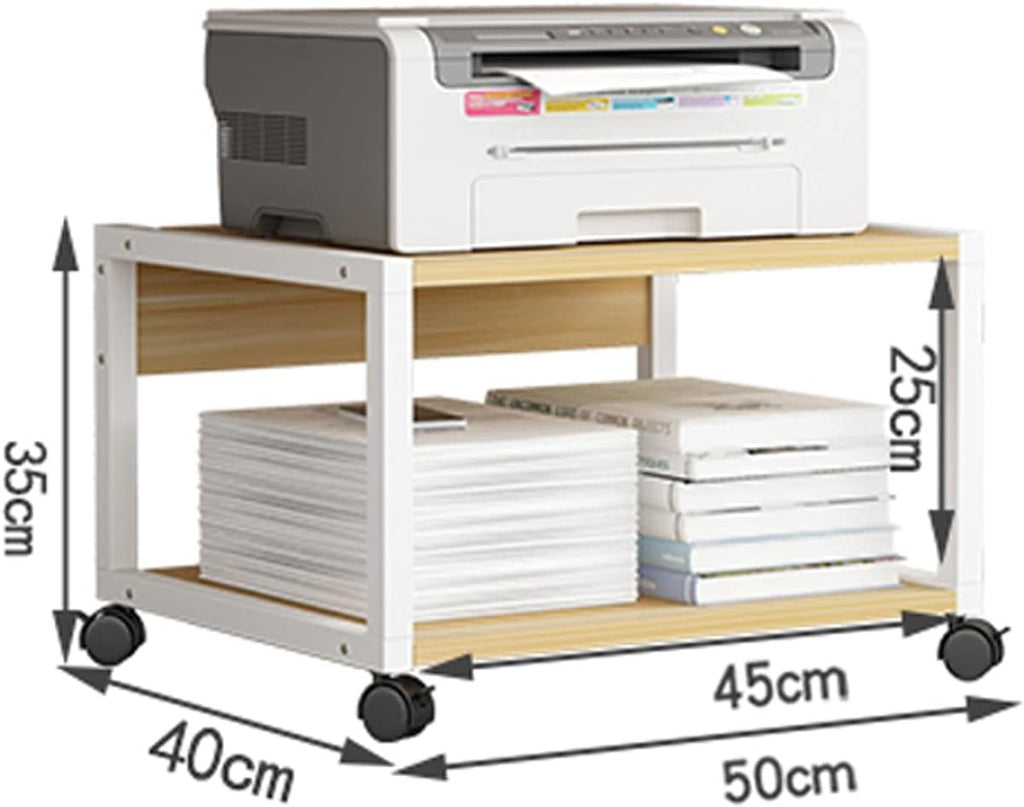 Printer Stand Holder Printer Stand Under Desk Printer Stand Office Movable Printer Desk with 4 Wheels & Lock Mechanism for Mini 3D Printer Printer Copier Stand Cart