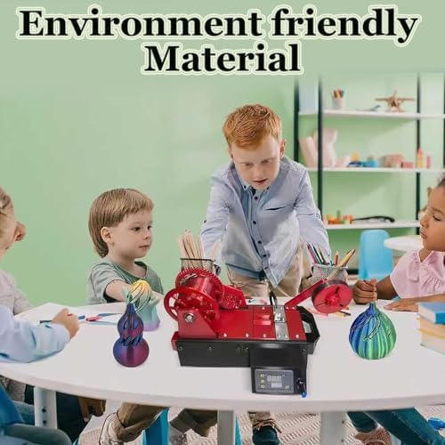 3D Printer for Families, Recycled PET Bottle Recycler with Digital Display, Adjustable Temperature & Speed, Eco-Friendly Desktop Filament Maker