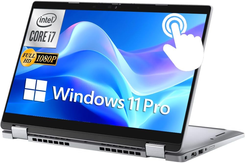 Dell Latitude 5320 2-in-1 13.3' FHD Touchscreen Laptop Computer, Quad Core i7-1185G7, 32GB DDR4 RAM, 512GB SSD, Backlit Keyboard, HDMI, Windows 11 Pro (Renewed)