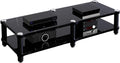 Storage Vintage Stereo Receiver Audio Cabinet, Home Theater Av Component Stand Floor Standing, Console Stereo Rack Stands, Stereo Unit Shelves(H 37cm (14 5/8'))