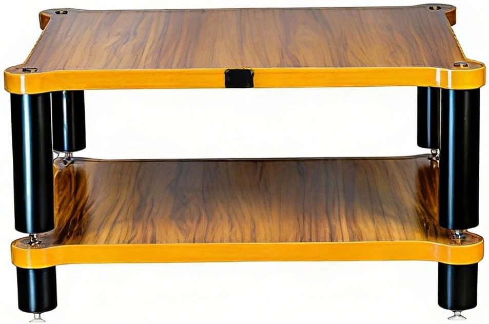 23.62in Double Layer Vibration Damping Amplifier Rack Stackable Audio Equipment Shelf Home Theater Living Room Study(60 * 48 * 28cm)
