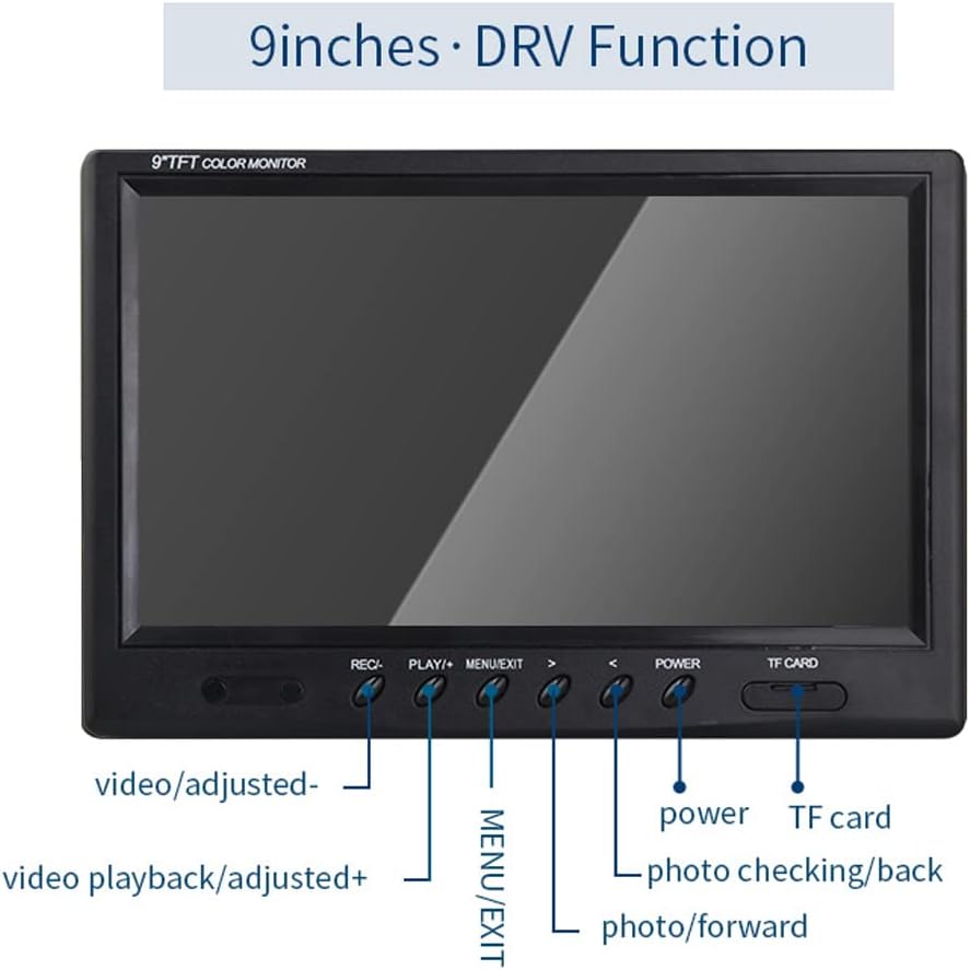 Sewer Camera Replacement Ultra High Definition 9inch Display Screen w/16GB DVR Video Rcording,JQKJCAM Drain Pipe Borescope Accessory,Monitor of Pipe Inspection Camera SP09A SP09F 9600F WP90F