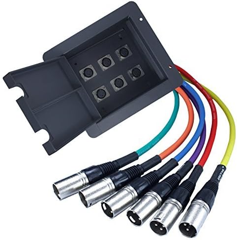 Pro Audio Recessed Stage in Floor Pocket Box Black with Prewired Connections