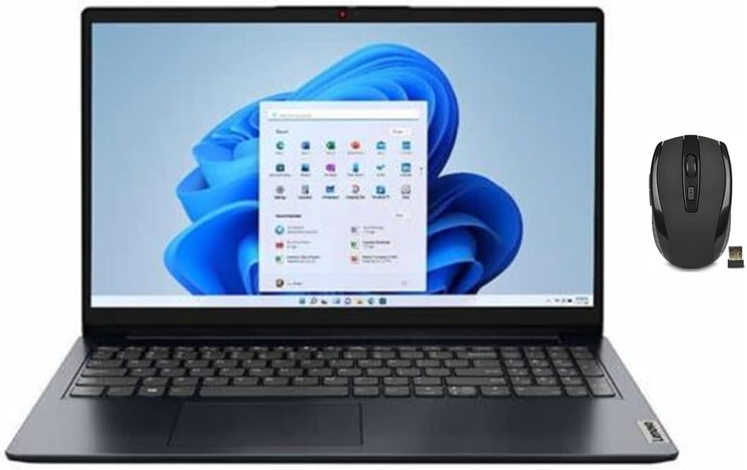 Lenovo IdeaPad 15.6' FHD Premium Laptop | Intel Pentium Silver N6000 Processor | Intel UHD Graphics | Windows 11 Home | Blue (Blue, 4GB RAM | 128GB SSD)