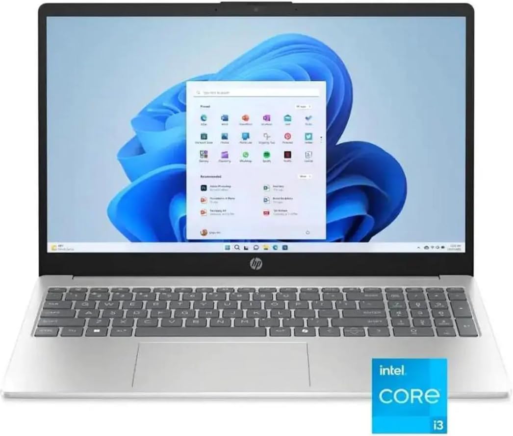 HP 15.6' Touch-Screen Laptop |Intel Core i3-1315U Processor| Intel UHD Graphics |Webcam |Copilot|Silver| 8GB RAM | 256GB SSD |Windows 11 Home |Bundle with Stylus Pen