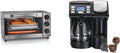 Hamilton Beach Sure-Crisp Toaster Oven Air Fryer Combo, Fits 9' Pizza, 4 Slice Capacity & FlexBrew Trio 2-Way Coffee Maker, Compatible with K-Cup Pods or Grounds