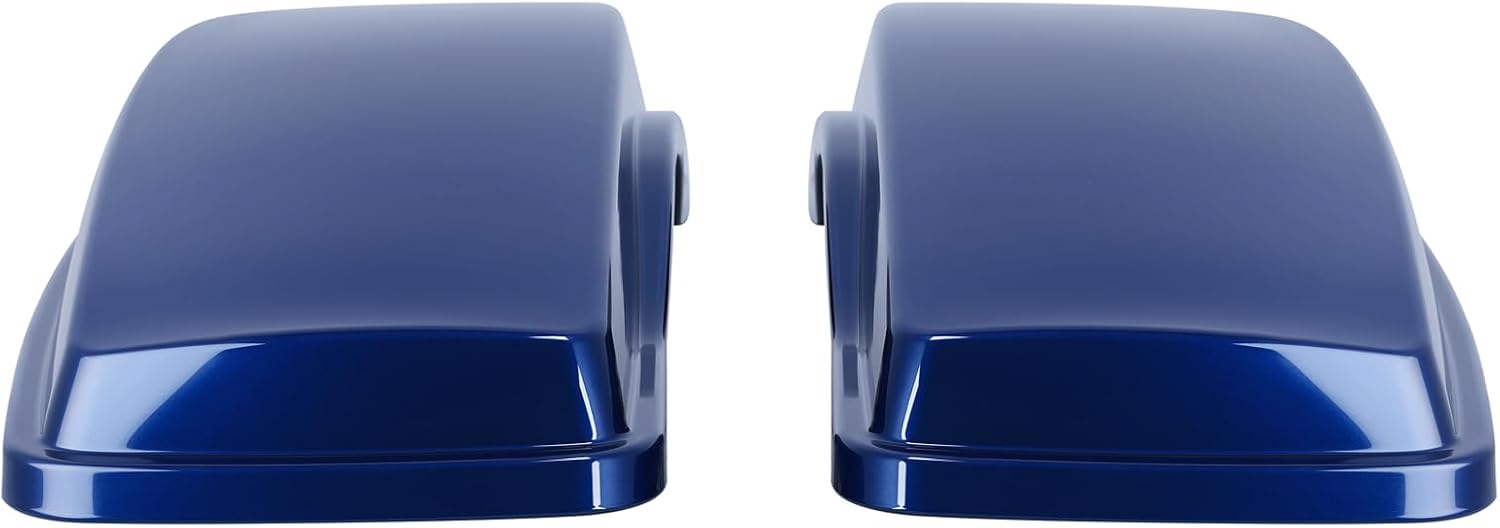 HR3 Superior Blue Hard Saddlebag Lids Compatible with 2014-later Harley Touring Road King Road Glide Street Glide Ultra Limited Electra Glide Standard