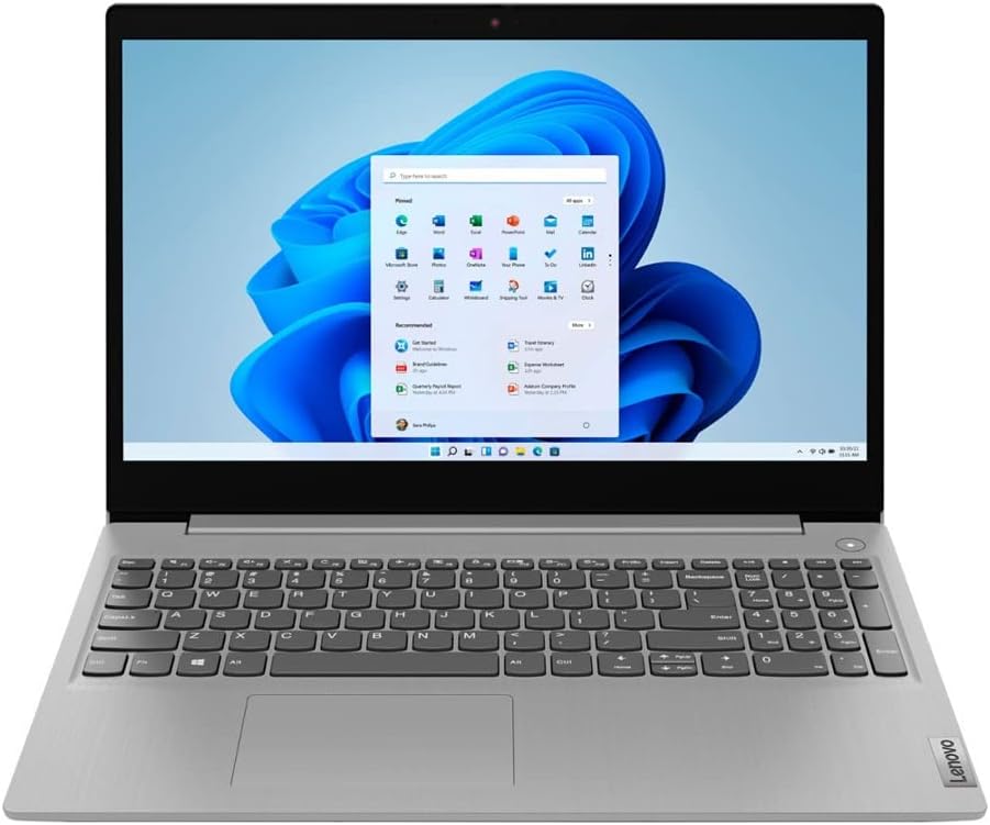 Lenovo Ideapad 3i 15.6' HD Touchscreen Laptop, 11th Gen Intel Core i3-1115G4, 8GB Memory, 256GB SSD, Webcam, Wi-Fi 6, Bluetooth, Windows 11 Home, Platinum Grey