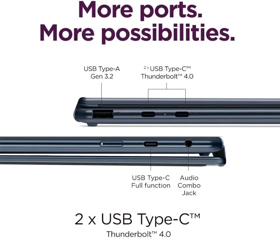 Lenovo Yoga 9i 2-in-1 Aura Edition 14' Copilot+ Laptop with 14.0' 4K OLED Touchscreen, Intel Ultra 7 258V 8-Core, 32GB RAM, 1TB M.2 NVMe SSD, Windows 11 Pro - Cosmic Blue