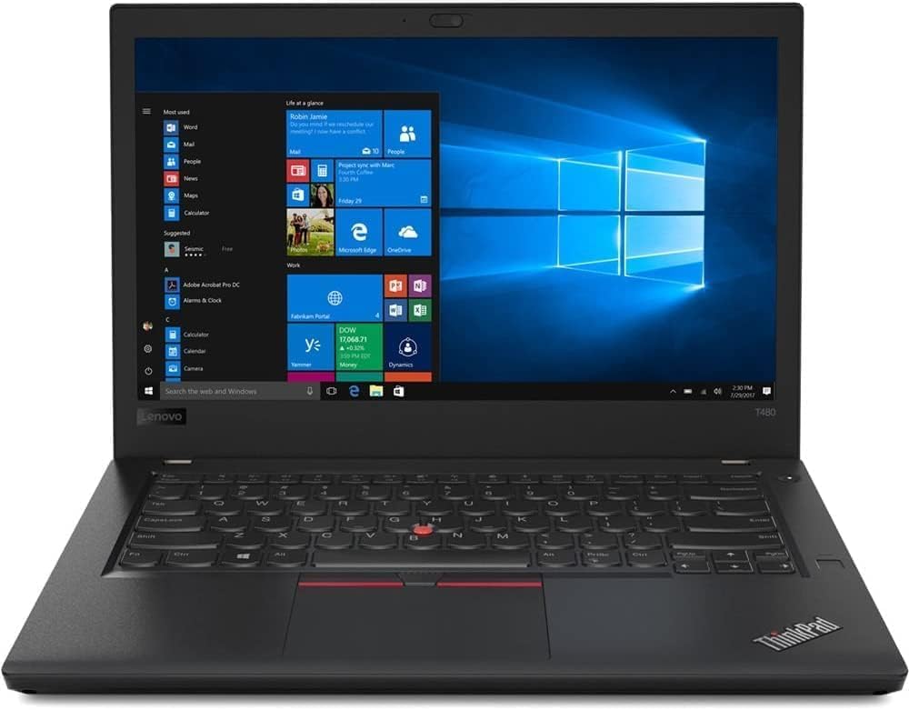 Lenovo ThinkPad T480 14' FHD Business Laptop, Intel Core i7-8650U up to 3.20GHz, 16GB DDR4 RAM, 1TB SSD, HDMI, Type-C, USB 3.0, SD Card Reader, Windows 11 Pro 64-bit (Renewed)