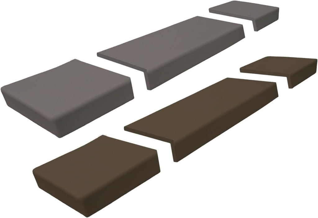 Soft Seat Edge Cushion Fireplace Hearth Guard Bumper Pad Child Proof Padding (Medium, Brown-fits Width from-69-80')