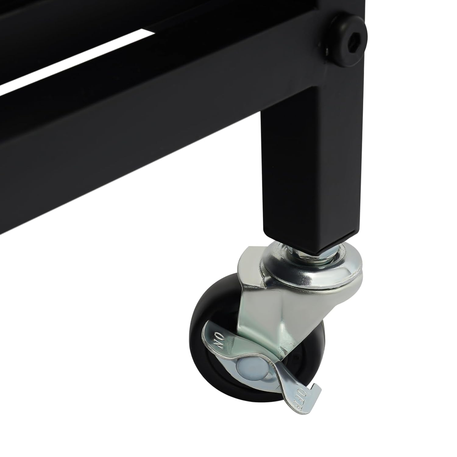 Double Layer 3D Printer Stand with Shelf, 3D Printer Storage Stand, 23.62x23.62x68.9in Heavy Duty 3D Printer Stand with 4 Wheels, 110lbs Load Capacity, Back Panels (Black)
