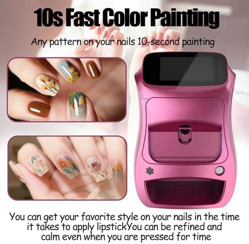 Nail Art Printer, 3D Nail Art Printer Machine, Wireless & Automatic Nail Art Machine, 10s Quick Printing, for Girls' Home Nails