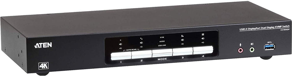 ATEN CS1944DP 4-Port USB 3.0 4K DisplayPort Dual Display KVMP Switch-TAA Compliant