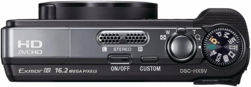 Sony Cyber-shot DSC-HX9V 16.2 MP Exmor R CMOS Digital Still Camera with 16x Optical Zoom G Lens, 3D Sweep Panorama and Full HD 1080/60p Video