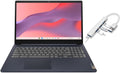 Lenovo IdeaPad 3i Chromebook 15.6' FHD Display | Intel Celeron N4500 | Intel UHD Graphics | HDMI | Abyss Blue | 8GB RAM | 64GB SSD | Chrome OS | Bundle with USB 3.0 Hub