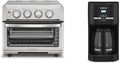 Cuisinart Air Fryer + Convection Toaster Oven, 8-1 Oven with Bake, Grill, Broil & Warm Options, Stainless Steel, TOA-70 & DCC-1120BK Classic 12-Cup Programmable Coffeemaker, Black