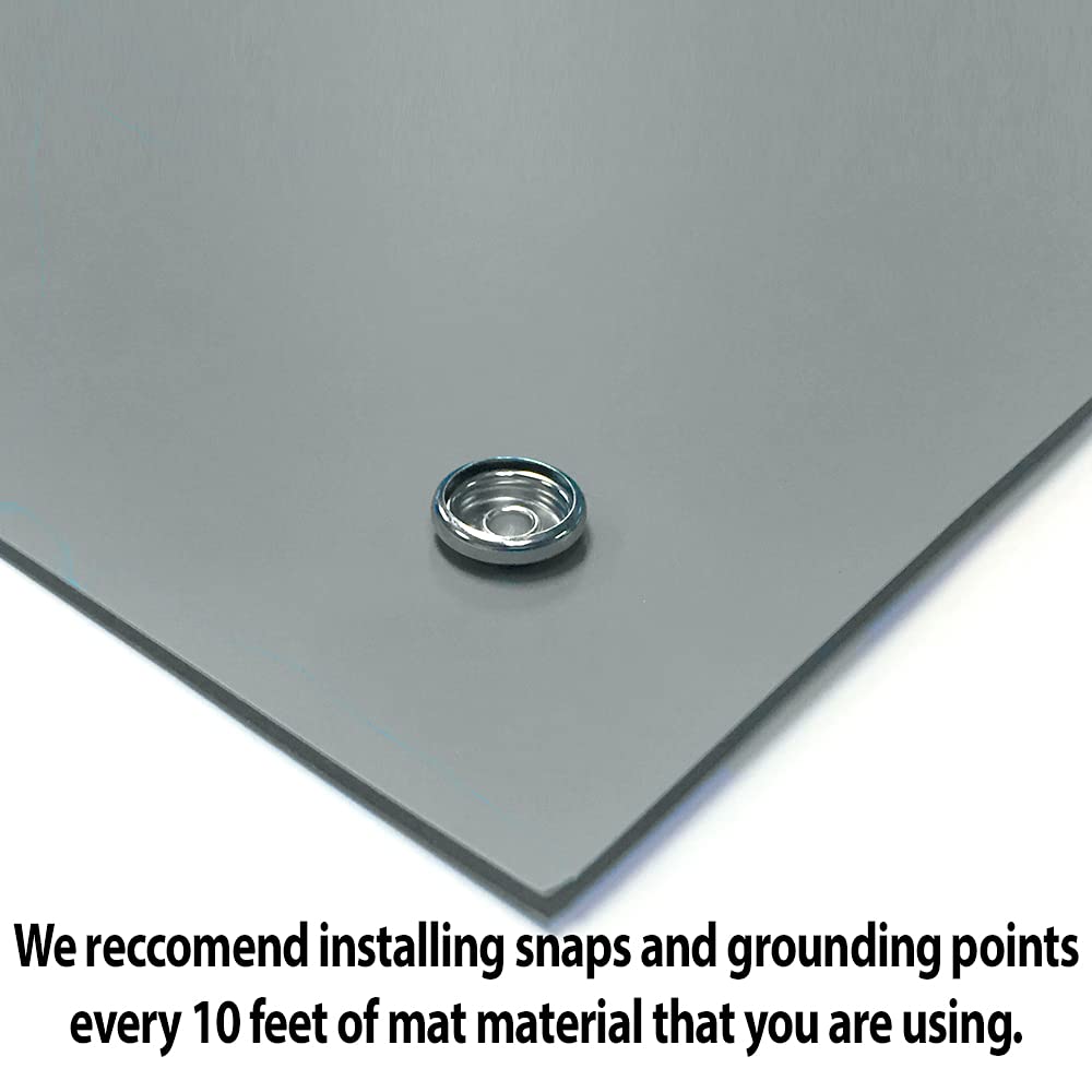 RubberStat Dual Layer ESD Compliant Workstation Rubber Table Mat Kit, Soldering, Cell Phone Repair - 24'x120' Grey