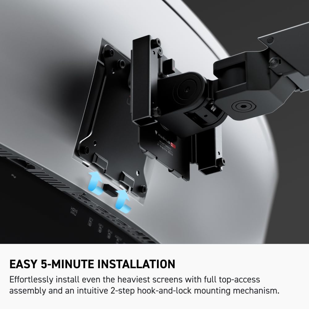 Secretlab Magnus Monitor Arm (Heavy Duty Edition) - Designed for Ultrawide Monitors - Up to 57 inches, 18 to 35lbs - Includes Heavy-Duty tilt Pivot